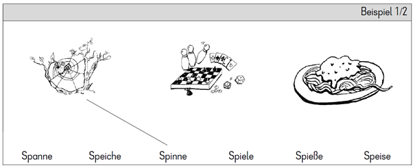 Bilder Wörtern zuordnen